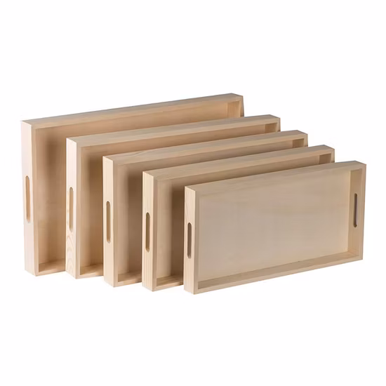 Plateau de chargement de Documents de bonne qualité, plateau de format lettre en bois, plateau de service en bois